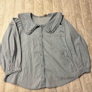 Levi Button Down Chambray Blouse-Medium